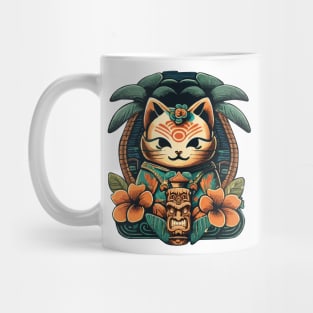 Japanese Cat Aloha Vibes Mug